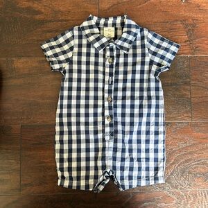 Starting out 3mo Plaid Onesie